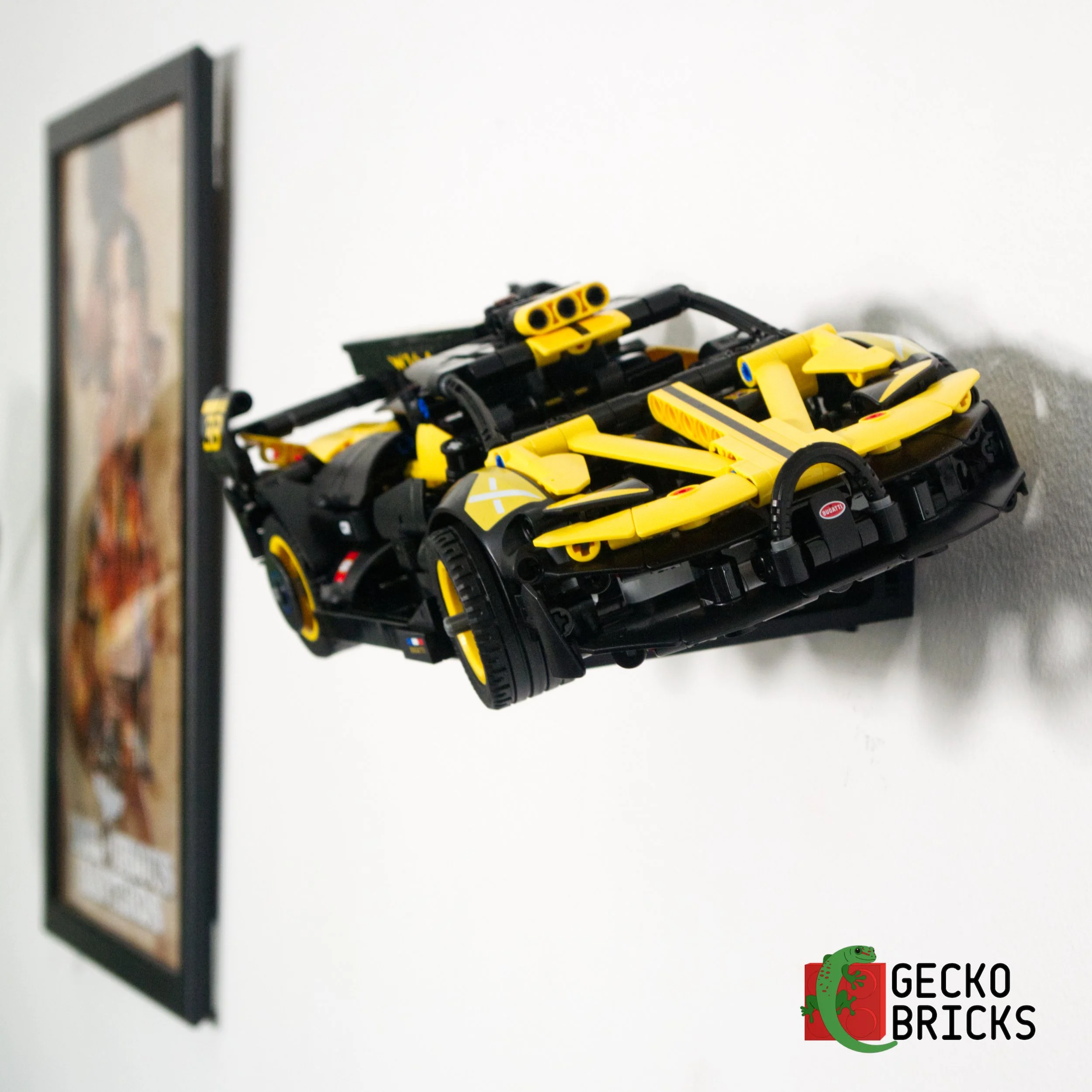 Wall Mount Lego Technic Peugeot 9X8 HyperCar 42156 — 3D Printed